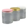 30PCLOT 250G Jar di plastica ricaricabile in plastica 8oz siero trasparente sierico in oro oro rosa in alluminio Crema Crema Crema Fit Body Butters64442138