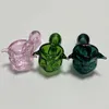 Pink Green Black 3 Colors Smoking Pipes Spoon Mini Burner Heady Glass Hand Pipe Dab Oil Animal Pipe SW93