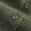 Kobiety Oversized Armygreen Bluzka Solidna Asymetria Lapel Z Długim Rękawem Sztoduroy Koszula Kobieta Casual Luźne Chic Topy Blusas 210430