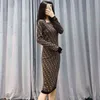 Designer dresses Casual Classic Knit knitted long sleeve Dress Fashion Letter Pattern Summer Short Sleeves High Quality Womens Clothing