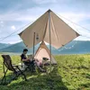 Tenda di lusso in cotone di alta qualità 3-4 persone con palo in acciaio Tessuto da campeggio all'aperto 220x220xH200cm Tende e rifugi