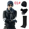 Men's wool sets is thickened to keep warm outdoors Three set of knitted scarf hat gloves