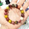 MG1127 Nova Chegada 12 mm Natural Australiano Mookaite Jasper Bead Bracelet para Homens Multicolor Gemstone Energia Pulseira