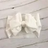 Çocuklar kız streç türban düğüm bandı toddler bebek kız büyük yay düğüm hairband katı şapkalar kafa wrap saç bandı