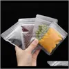 20PCSPACK Matte Transparent Plastväska Aluminiumfolie Hologram Väska Små Vattentät Zipper Reclosable Pouches 4Luvf Förvaringspåsar GT9RI