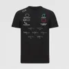 F1 Racing Service Team T-shirt col rond voiture d'équation de première classe chemise à manches courtes commémorative