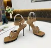 Clip foot open toe high heel sandals womens summer new square thin heel single shoes solid color foot ring bandage party shoes size 35-41