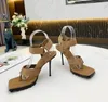 Clip piede punta aperta sandali tacco alto donna estate nuova piazza tacco sottile scarpe singole tinta unita piede fasciatura scarpe da festa taglia 35-41