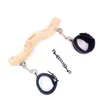 NXY SM Bondage SM CBT Ball Stretcher Scrotum Lock Scrotal Bondage Fixture Wood Humbler Foot Cuffs Set Cock Tortyr BDSM Sex Slave Toys 1126