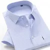 Shan Bao Classic Brand Mäns Business Casual Loose Plaid Short-Sleeved Shirt Sommar Professionell Office Stor Storlek Skjorta 210708