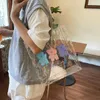 Evening Bags Large Capacity Cute Bear Print Pvc Handbag 2021 Clear Jelly Bag Summer Transparent Waterproof Causal Totes Beach