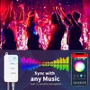 Dreamcolor LED String Lights 16.4ft 32.8ft Impermeabile Wifi RGB Strip Light USB Powered Music Sync Fata Natale Home Wedding Party Decoration