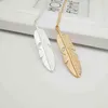 Fashion Feather Necklaces for Women Long Sweater Chain Jewelry Gifts Leaf Pendants Chocker Necklace Bijoux G1206