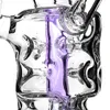 Dois estilos Roxo Cachimbo de água Fab Egg Shisha Bongs de vidro Reciclador Dab Rigs Heady Waterpipes Bubbler Smoking Bong 14,4 mm