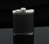 6 uncji kolby biodrowej skórzane Whisky Flagon Przeszczepiony Ze Stali Nierdzewnej Hip-Hip-Flasks Outdoor Portable Wine Garnka Kieszonkowa Flask SN2992