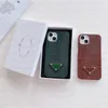 mit Box Luxus Dreieck Design Handyhüllen für iPhone 13 13pro 12 Mini 12pro 11 Pro Max X Xs Xr 8 7 Plus Leder Haut Rückseite Shell Cover