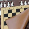 Antik schack uppsättning harts stora schack figurer form läder chess bräda spel bitar jul födelsedag förälder-barn gåvor