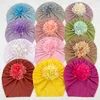 Linda Flor Brilhante Bebê Baby Chapéu Turbante Bonito Bow Cor Sólida Meninas Meninos Gorro Soft Recém-nascidos Boné Boné Headband Headband Wraps