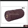 İplik 5 adet Pamuk Kordon M Dize DIY Bükülmüş Zanaat Rame Duvar Asılı Ev Tekstili Dekoratif 110yardspc1 Zvomc DS5VP