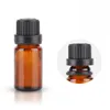 2021 50ml/1.7oz Empty Refillable Amber Glass Essential Oil Bottles Vials Jars with Orifice Reducer and Black Cap Perfume Aromatherapy DIY