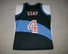 Basketbal Jersey College # 4 Shawn Kemp Jerseys 40 Throwback White Blue Mesh Stitched Embroidery Custom Big Size S-5XL