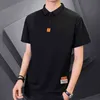 Browonブランド韓国のファッション男性服サマーカジュアル半袖ソリッドカラーTシャツ新しいターンダウンカラー特大TシャツH1218