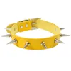 Zwarte punk spike choker voor vrouwen verstelbare zachtere PU lederen schattige partij sieraden ketting met gemakkelijke slijtgesp