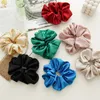 Grande intestino Mulheres Seda Floral Scrunchie Elastic Hair Bands Meninas Headwear Cabelo de Borracha Titular De Cabelo