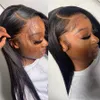 Long Brazilian Straight 360 Lace Frontal Wig With Baby Hair Glueless 180% 13X4 Transparent Synthetic Wigs For Black Women