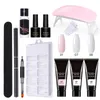 Nail Gel 150ML Extension Starter Set With 15 Ml X 7 Colours Suitable For Beginners111pcs Art Brush Tool Kit Stickers