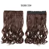 5Clips One Pieces Synthetic Clip In Hair Extensions Ponytails Big Wavy Hairpieces 22Inch 120G For Women