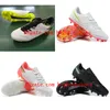 2021 Chaussures de football Tiempo Legend 9 FG Crampons Chaussures de football noires et blanches Formateurs Cuir scarpe da calcio