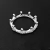 Mode 925 Sterling Silver Crystal Zircon Gemstone Crown Rings Original Box For Pandora Jewelry Engagement Wedding Lovers Par Ring