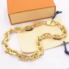 Europe America Fashion Jewelry Sets Men Lady Womens Gold/Silver-color Metal Engraved V Initials Flower Thick Chain Edge Necklace Bracelet MP3003 MP2991