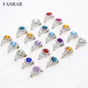 36Pcs Mixed Cute Shining Crystal Rhinestone Silver Ring For Woman Girls Kids Children Wedding Adjustable Rings Party Gift Band6534039