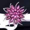 Assorted Colors Large Crystal Diamante Broscher Smycken Vintage Style Rhinestone Flower Broach För Bröllop Brosch Bouquet AE093