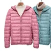 Plue Taille 4XL Duck Down Jacket Femmes Ultra Light Feather Plus Manteau de coupe-vent pour femmes 211018
