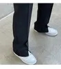 Trend eenvoudige mannen casual broek zoom open pak pant man mannelijke mode losse Koreaanse streetwear rechte broek man man