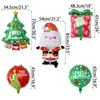 1Set julfolie ballonger Anta Claus Ballon Snowman Globos Nyår 2022 Hem Xmas Även Party Supplies