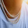 Koreansk Fashion Gold Silver Diamond Necklace Square Diamond Claw Chain Halsband Diamond Smycken Tillbehör