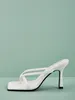 GAI Fives Womens Sandals High Heel 9 Cm White Yellow Black Chunky Heels Fashion Outdoor Dress Wedding Office Party GAI