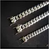 & Drop Delivery 2021 Men Women Cuban Chains Necklace Bracelet 316L Stainless Steel Jewelry Sets High Polished Hip Hop Choker Link Double Safe