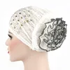 Mujeres musulmanas señoras Underscarf Bonnet Hijab gorras interiores quimio cáncer turbante Rhinestone pañuelo para la cabeza cubiertas para la pérdida de cabello sombrero envolvente para la cabeza