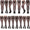 Grande taille collants résille bas filet dames maille femmes Lingerie blanc dentelle décoration bas serré vêtements sexy X0521