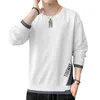 T-shirt a maniche larghe marca di moda coreana primavera tempo libero vestiti lunghi autunno e inverno maglione T-shirt estive da uomo