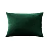 Kudde / dekorativ kudde 1pc Solid Färg Emerald Velvet Kuddehölje Kasta Case Bäddsoffa Heminredning Zip Up Modern Fashion