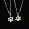 Fashion Cute Pets Dogs Footprints Paw Chain Pendant Necklace Necklaces Pendants Jewelry for Women