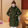 Women's Down & Parkas PEONFLY Winter Women Hooded Coat Stand Collar Thicken Warm Long Jacket Female Plus Size Outerwear Parka Ladies Chaquet