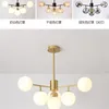 Kroonluchters Nordic LED Kroonluchter Moderne Woonkamer Dining Keuken Bal Plafond Opknoping Lamp voor in de Hall Loft Home Decor Light armaturen