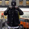 2021streetwear mode mâle Tops Hip Hop Graffiti Cartoon Ripped Denim Jackets Mens Casual Disted Jeans Jacket Coat4032256
